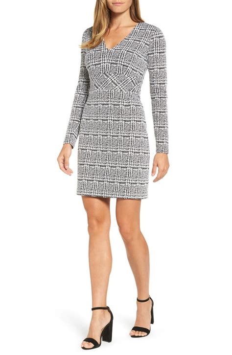 michael michael kors plaid jacquard fit and flare dress 